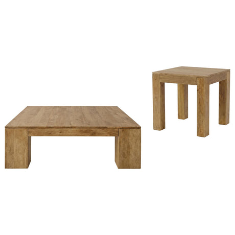 Butte 2-Piece Mango Wood Coffee and End Table Set Natural — product image 2