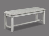 Clara Driftwood Rectangular Fabric Dining Room Set - 5 Pieces