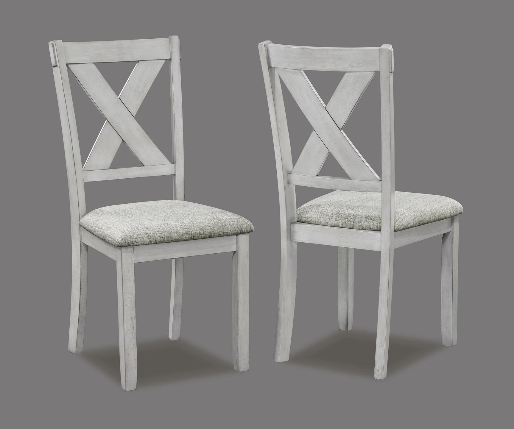 Clara Driftwood Rectangular Fabric Dining Room Set - 5 Pieces