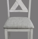 Clara Driftwood Rectangular Fabric Dining Room Set - 5 Pieces