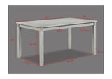 Clara Driftwood Rectangular Fabric Dining Room Set - 5 Pieces