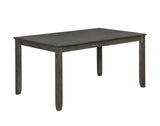 Paige Gray Contemporary Modern Wood Rectangular 6-Piece Dining Room Set - Ella Furniture