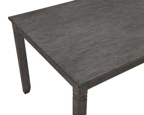 Paige Gray Contemporary Modern Wood Rectangular 6-Piece Dining Room Set - Ella Furniture