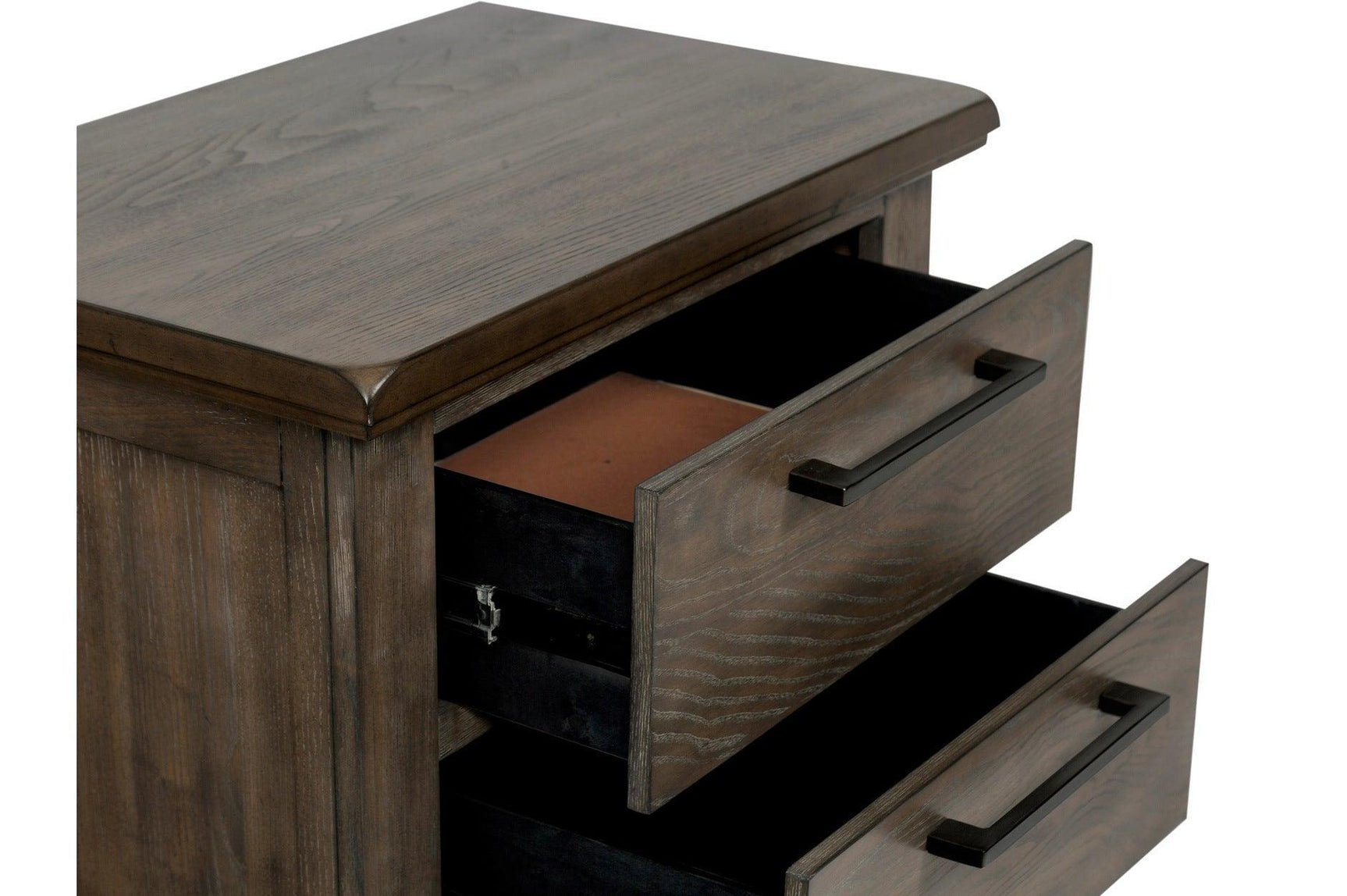 Gray Modern Traditional Solid Wood Veneers Fabric Upholstered Tufted Shelves Bedroom Set - Ella Furniture