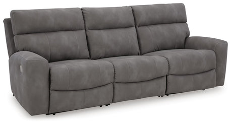 Next-Gen Slate DuraPella Sofa and Loveseat — angled view