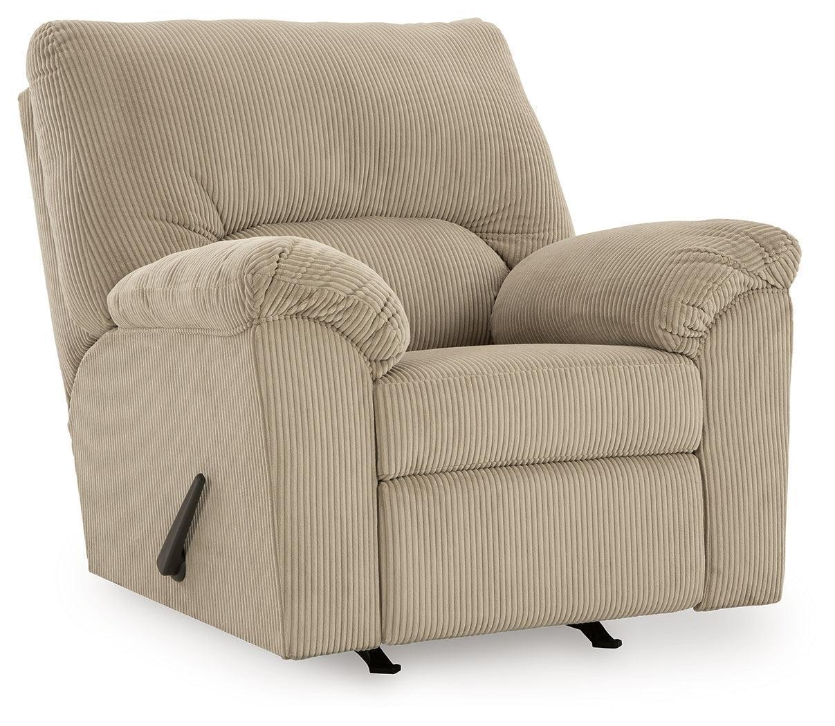 SimpleJoy Sand Chenille,Velvet Recliner