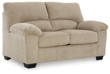 SimpleJoy Sand Chenille,Velvet Loveseat
