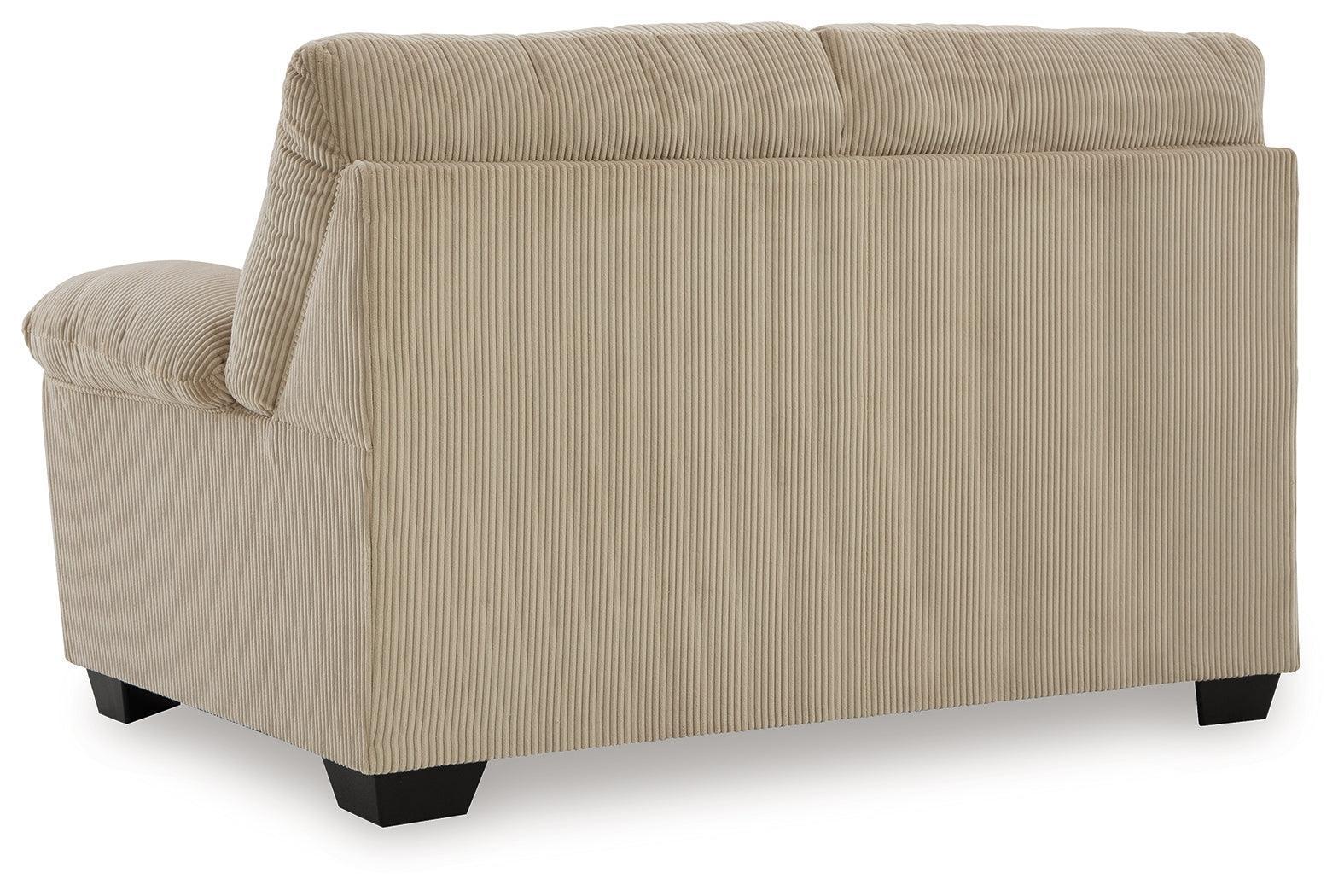 SimpleJoy Sand Chenille,Velvet Loveseat
