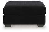 SimpleJoy Onyx Chenille,Velvet Oversized Accent Ottoman view 3