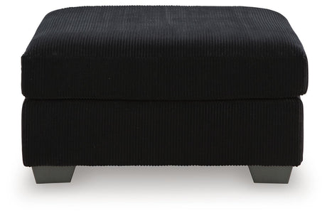 SimpleJoy Onyx Chenille,Velvet Oversized Accent Ottoman view 3