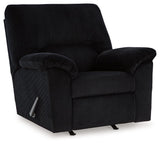 SimpleJoy Onyx Chenille,Velvet Recliner