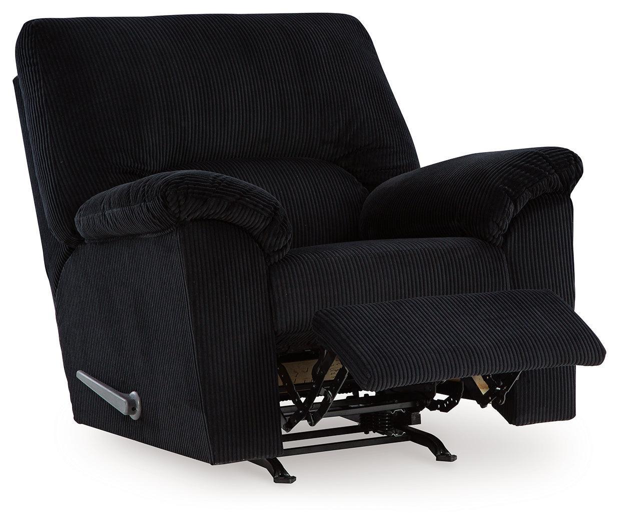 SimpleJoy Onyx Chenille,Velvet Recliner
