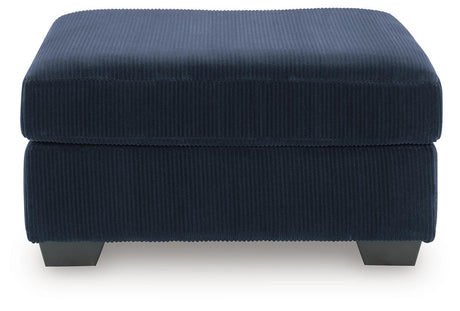 SimpleJoy Navy Chenille,Velvet Oversized Accent Ottoman view 3