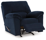 SimpleJoy Navy Chenille,Velvet Recliner