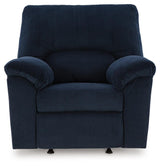 SimpleJoy Navy Chenille,Velvet Recliner