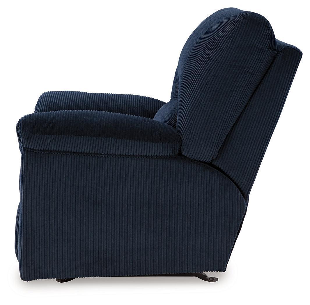 SimpleJoy Navy Chenille,Velvet Recliner