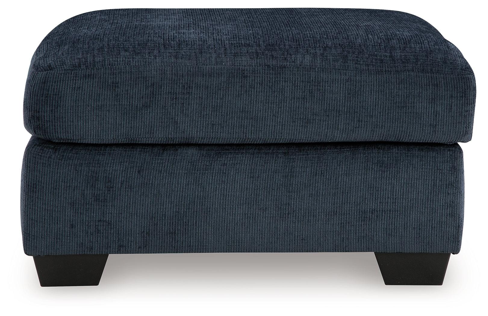 Aviemore Ink Chenille Oversized Accent Ottoman