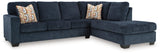 Aviemore Ink Chenille 2-Piece Sectional with Chaise