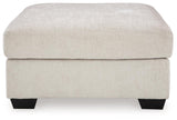 Aviemore Stone Chenille Oversized Accent Ottoman