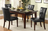 Decatur Black Cherry Marble Top Dining Room Set