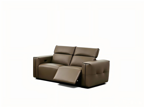 Ember Brown Italian Leather Match 2-Piece Power Reclining Sofa and Loveseat Set view 9