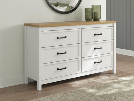 Kerisden White/Brown Dresser — product view