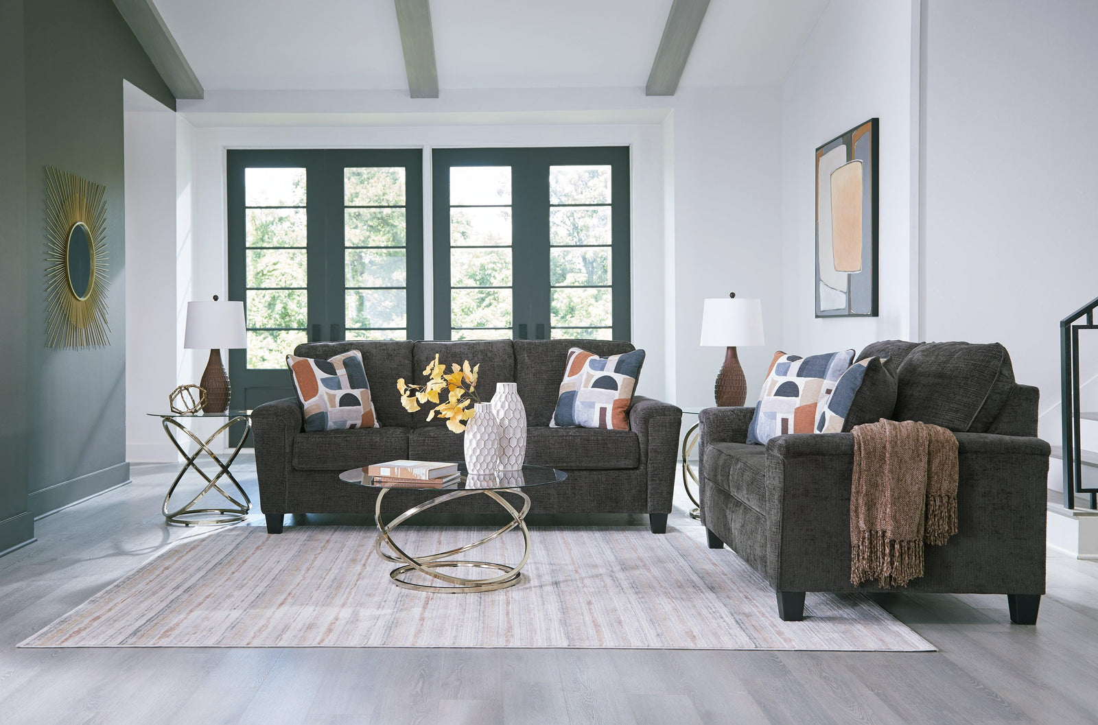 Erinslane Dusk Sofa and Loveseat