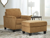 Erinslane Honey Chair and Ottoman