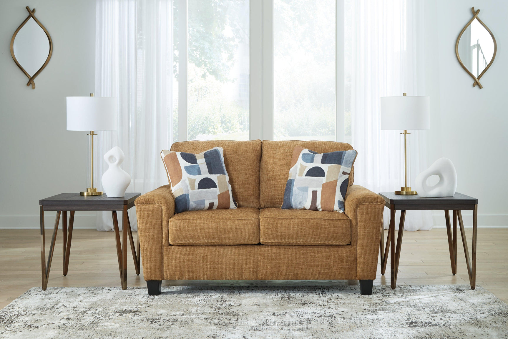Erinslane Honey Chenille Loveseat