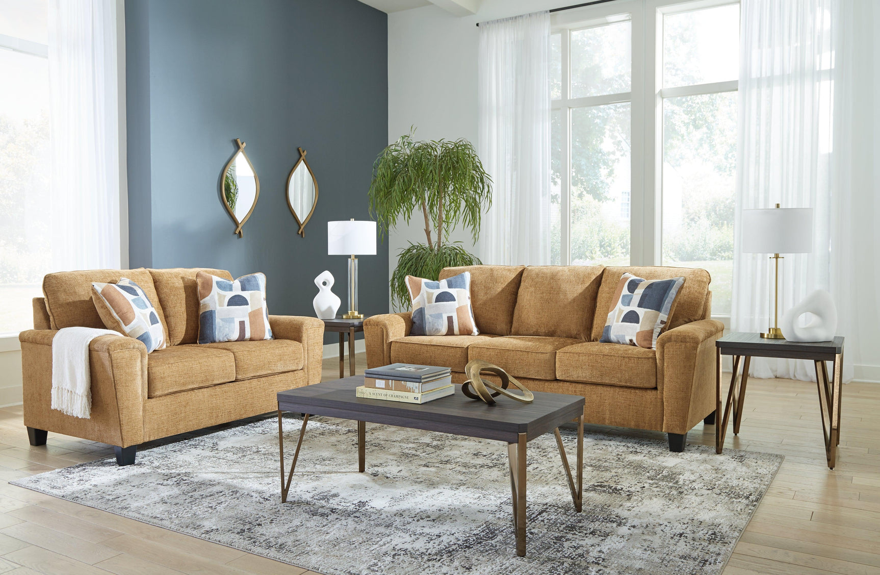 Erinslane Honey Sofa and Loveseat