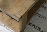 Natural Oak Finish Coffee Table with Open Storage Shelf — product image 4