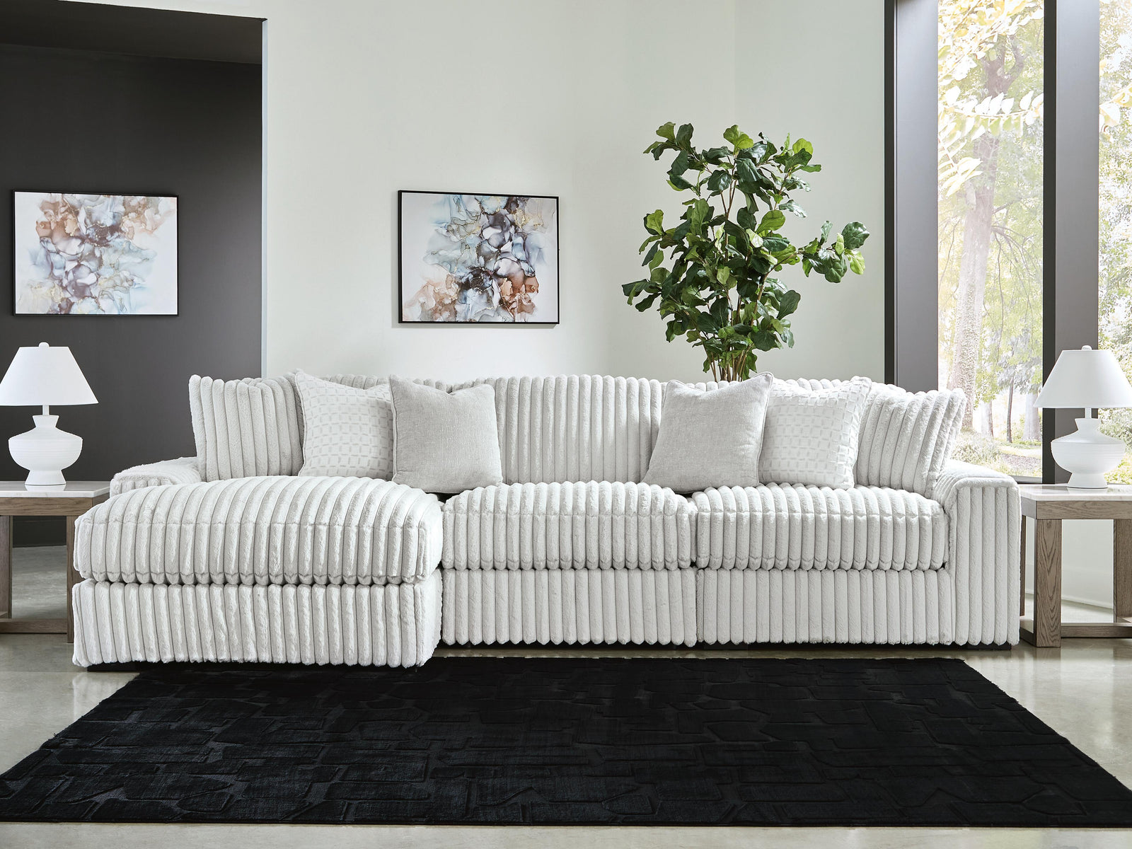 Stupendous Alloy 3-Piece Sectional with Chaise