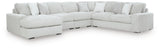 Stupendous Alloy Velvet 5-Piece Sectional with Chaise