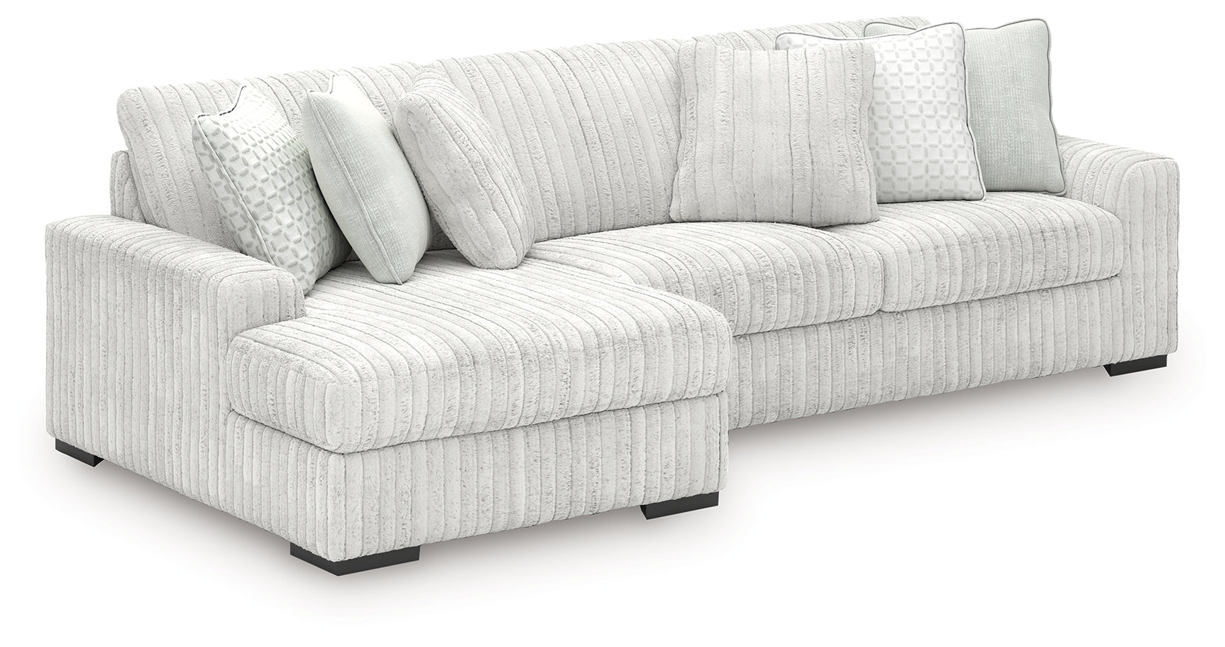 Stupendous Alloy Velvet 2-Piece Sectional with Chaise