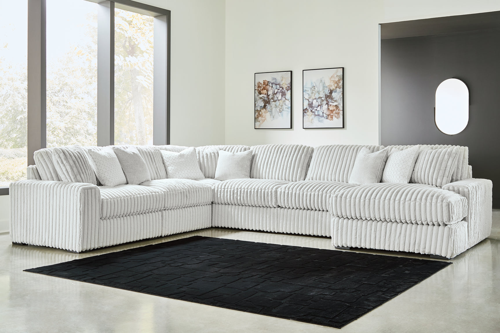 Stupendous Alloy 6-Piece Sectional with Chaise
