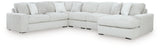 Stupendous Alloy Velvet 5-Piece Sectional with Chaise