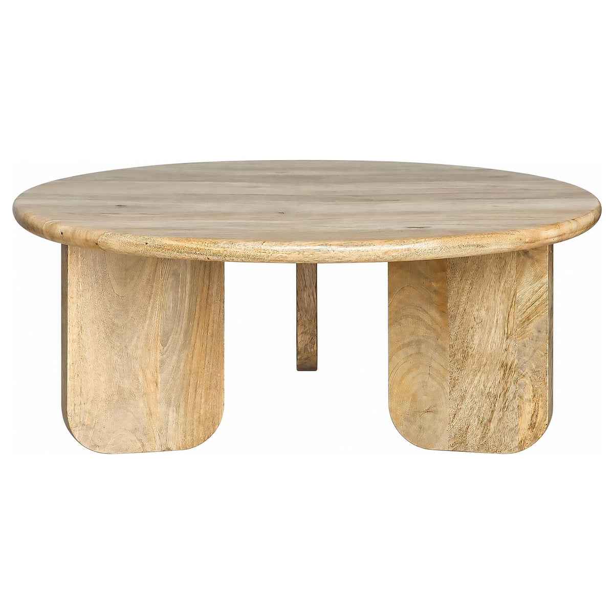 Dale 2-Piece Round Mango Wood Coffee and End Table Set Natural Mango — product image 7
