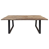 Selwyn 80-inch Live Edge Solid Wood Dining Table Light Sheesham — product image 3