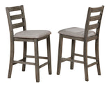 Tahoe Gray Modern Wood Square 5-Piece Counter Height Dining Room Set - Ella Furniture