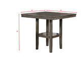 Tahoe Gray Modern Wood Square 5-Piece Counter Height Dining Room Set - Ella Furniture