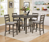 Tahoe Gray Modern Wood Square 5-Piece Counter Height Dining Room Set - Ella Furniture