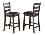 Tahoe Brown Classic And Modern Wood Square 5-Piece Counter Height Dining Room Set - Ella Furniture