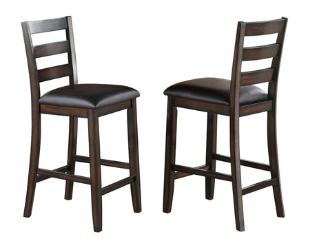 Tahoe Brown Classic And Modern Wood Square 5-Piece Counter Height Dining Room Set - Ella Furniture