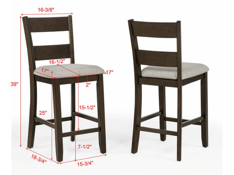 Lester 5-Piece Brown Counter Height Set view 7