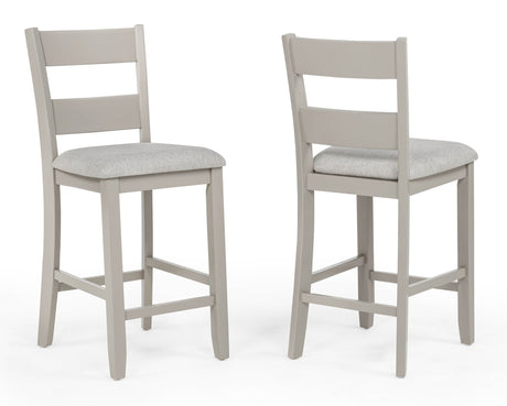 Lester 5-Piece Greige Counter Height Set view 5