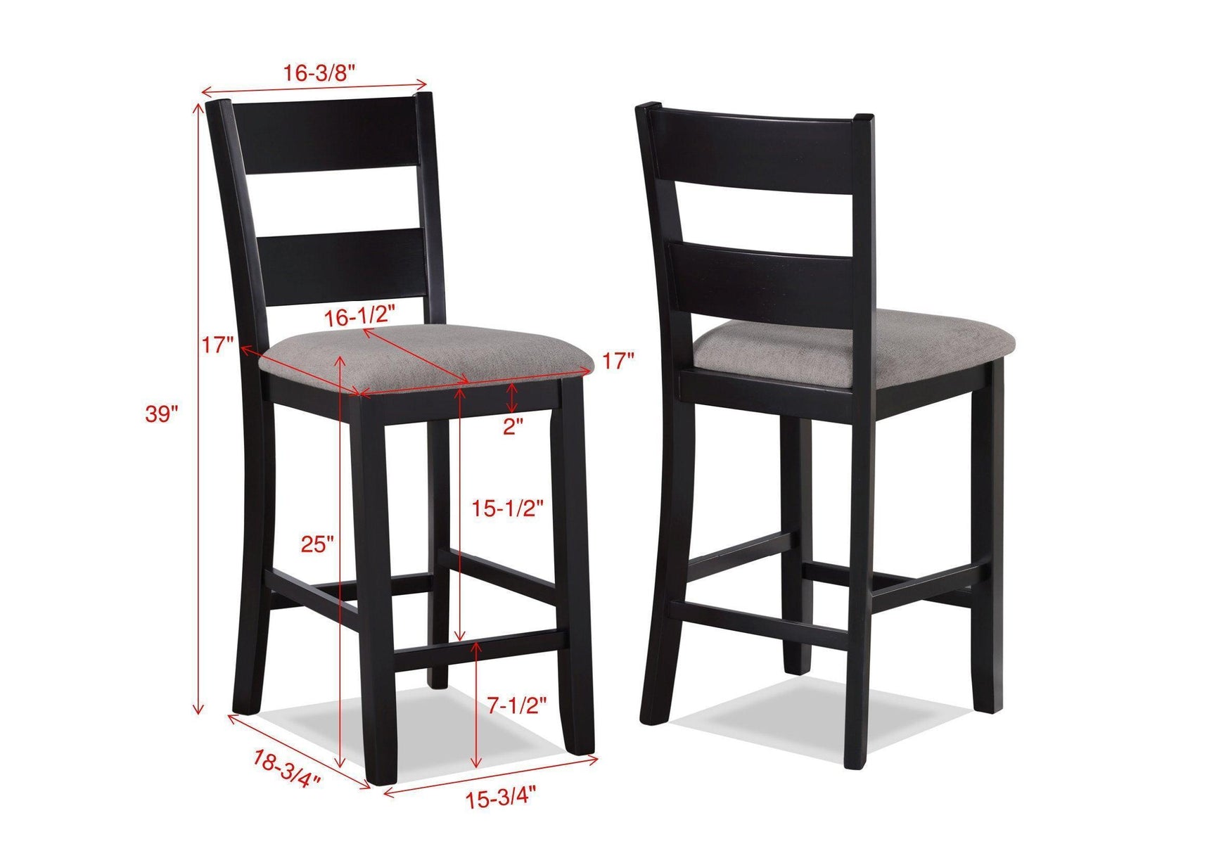 Lester Light Gray Counter Height Set