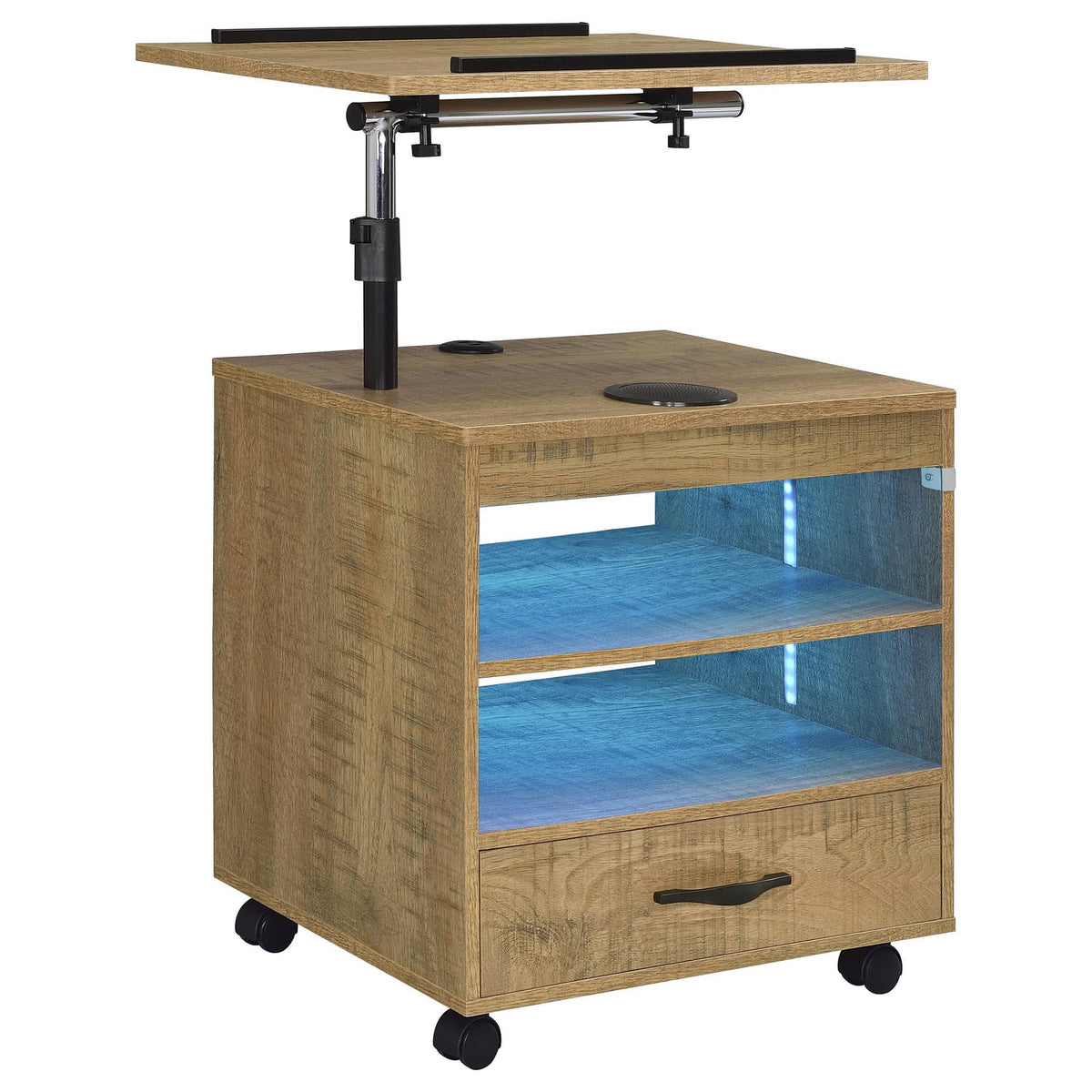 Lerma 1-Drawer Adjustable Tray Top Nightstand with Speaker Mango — product image 2