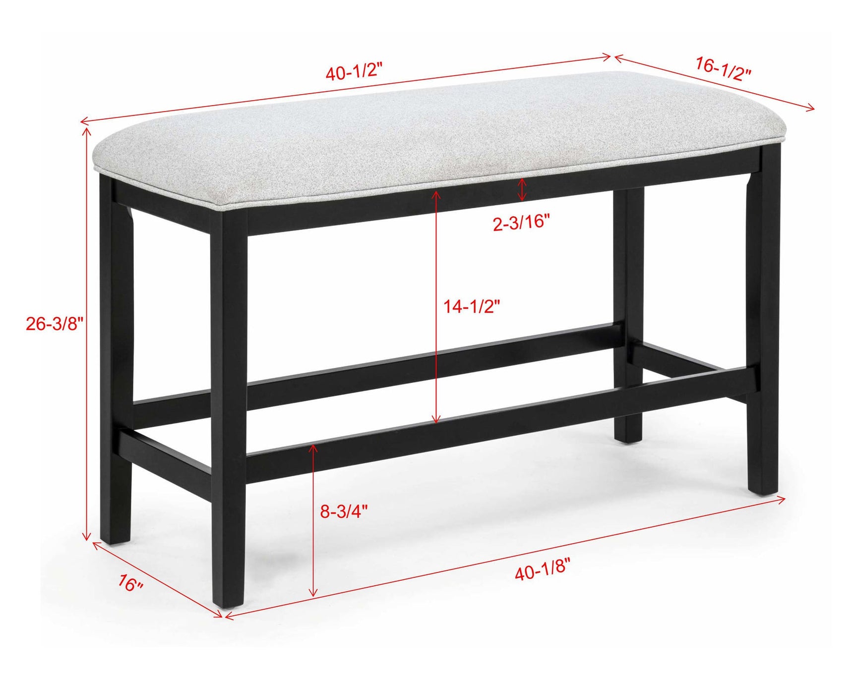 Sebastian Light Gray Counter Height Set view 9