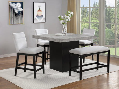 Sebastian Light Gray Counter Height Set from Ella Furniture