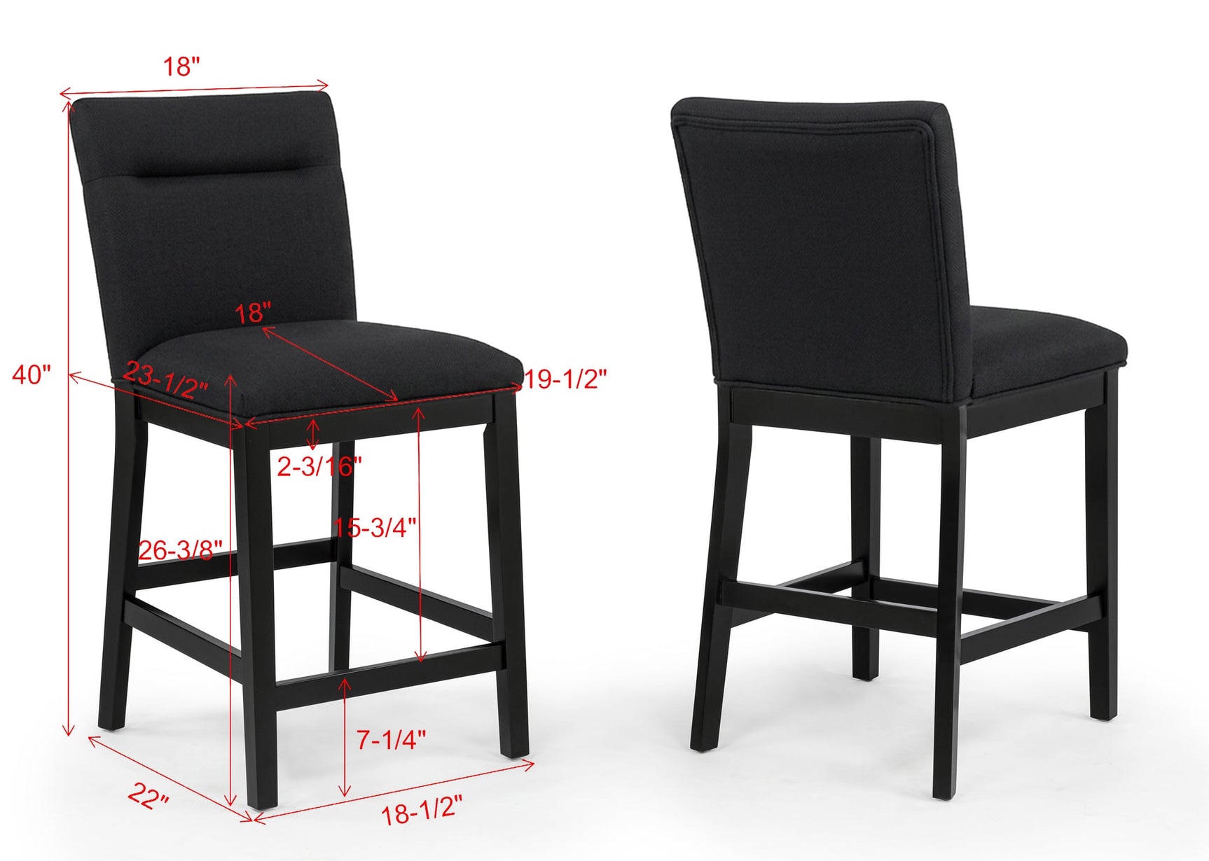 Sebastian Black Counter Height Set view 6